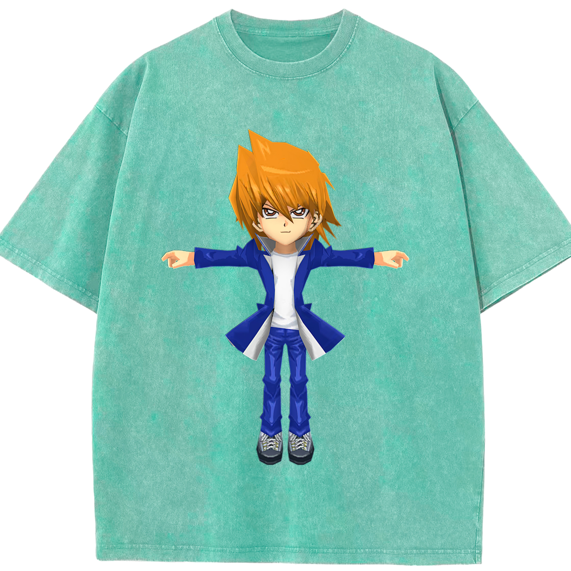 （画像用） 遊☆戯☆王 Yu-Gi-Oh! 綿100% ヴィンテージ風 半袖Tシャツ（フロントプリント）